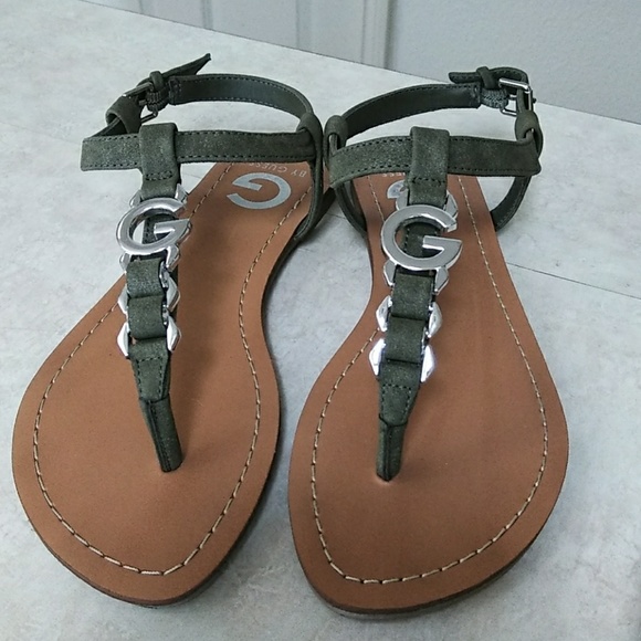 olive green flat sandals